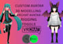 create 3d model furry avatar vrchat avatar  3d rigging anime model